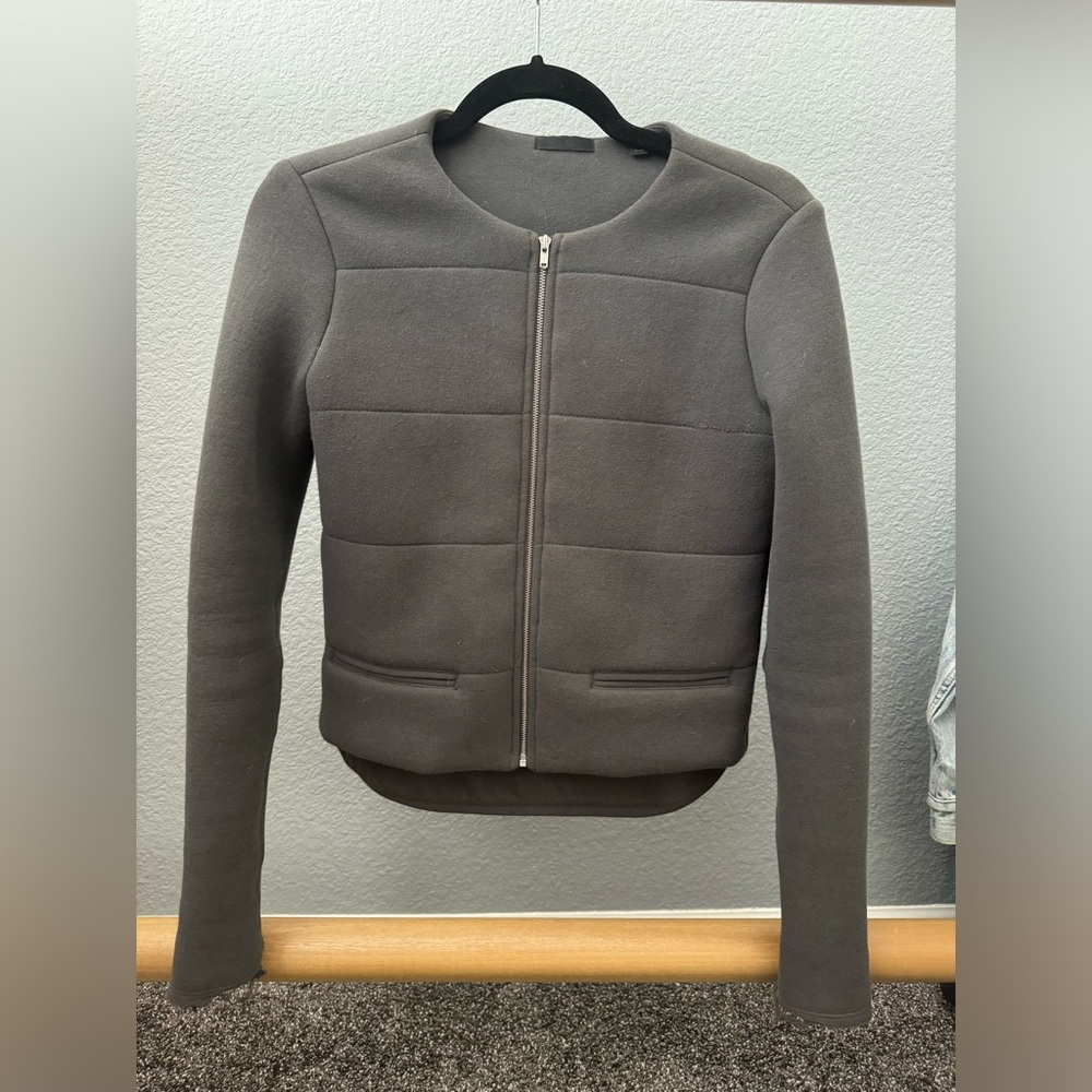 ATM Charcoal Grey Zip Jacket, size XS